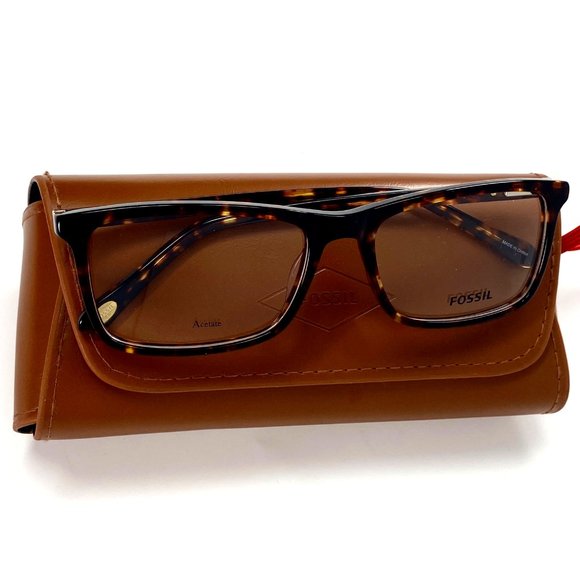 New FOSSIL Havana Rectangle FOS7090/G Mens Eyeglasses 55-17-140 - Picture 6 of 8